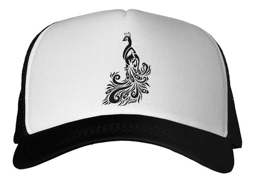 Gorra Pavo Real Dibujo Vector