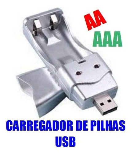 Carregador De Pilhas Recarregáveis Usb Frete Grátis