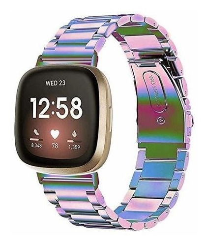 Malla Colorida Acero Para Reloj Fitbit Versa 3/fitbit Sense