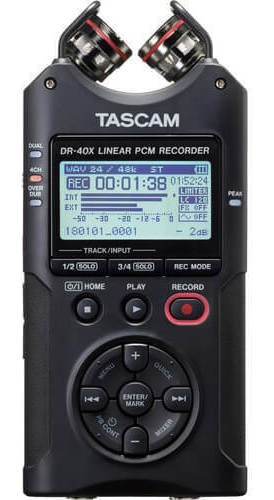 Gravador De Áudio Digital Tascam Dr-40x De Quatro Trilhas Co