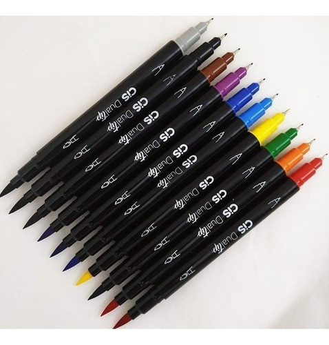 Bloco De Exercício Lettering + Marcador Brush Dual Tip Cis