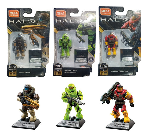 Halo Mega Construx Heroes Serie 11 (3 Figuras)