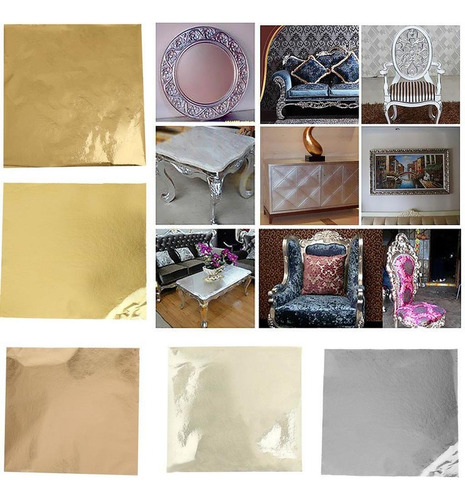 - 500pcs Pan De Oro Hojas De Papel De Aluminio Para Arte Del
