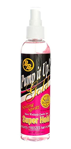 Bronner Brothers Pump It Up Spritz Gold Super Hold, 8 Oz, Pa