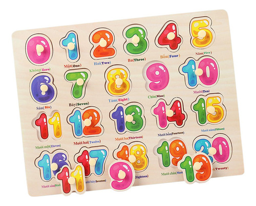 // Brinquedos Montessori Quebra-cabeça De Madeira Número