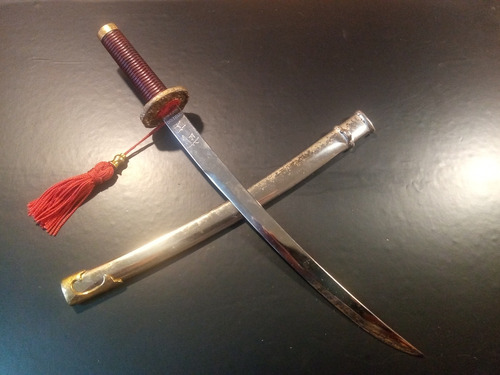 Miniatura Katana- Toledo- Mide 28 Cm Con Vaina. A Restaurar (Usado)