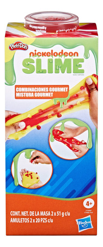 Playdoh Nickelodeon Slime Combinaciones Gourmet - Hasbro Color Rojo y Amarillo