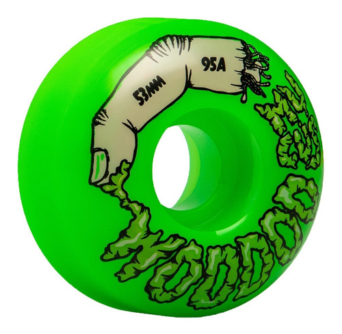 Imagen 6 de 6 de Ruedas Mucus Crystal Neon Green 53mm 95a