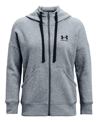 Hoodie Under Armour Rival Fleece Fz Mujer-gris