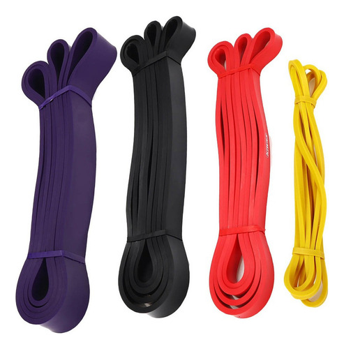 Para . Kit De 4 Bandas De Resistencia Pull Up Crossfit Gym