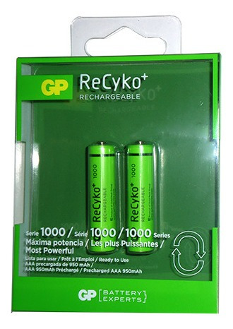 Gp100aaahce-2gb - Pila Gp Aaa Recarg Recyko 950 Mah Bx2