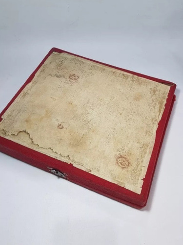 Imagen 3 de 10 de Antigua Caja Cucharas Postre Té Juego X 12 Alpaca Mag 56308