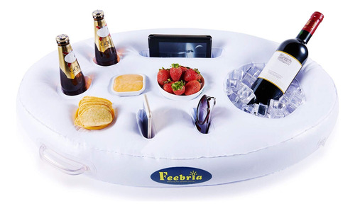 Feebria Soporte Inflable Flotante Para Bebidas Con 9 Agujero