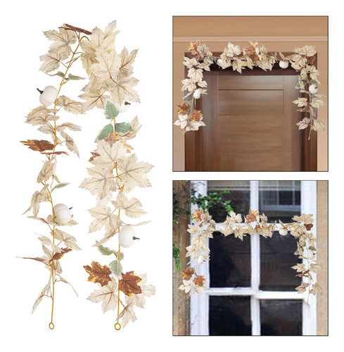 Guirnalda De Hojas De Arce Otoñales Para Decoración De