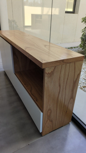 Rack Tv De Madera Alto Mueble - Estilo Y Funcionalidad Blanco