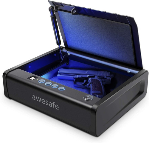 Caja Fuerte Biometrica Para Pistolas - Iluminacion Led 