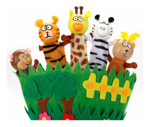 Imagen 4 de 6 de Títeres De Dedo Animales Estimulación Niños Didáctico