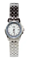 Comprar Reloj Mujer John L Cook Analogo Velvet Classic Acero 5689 Malla Plateado Bisel Plateado Fondo Blanco