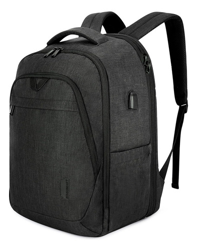 Mochila Para Viaje Trabajo Multiples Compartimientos-negro