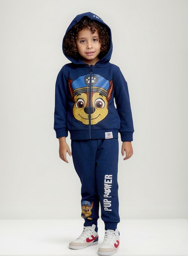 Pants Completo Paw Patrol Conjunto Deportivo Niños 1198231 Azul Oscuro Liso 1 Año