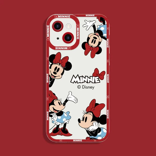 Funda De Teléfono Mickey Minnie Mouse Para iPhone 15, 14, 13