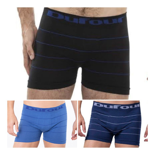 Pack X2 Dufour Boxer Hombre Algodon Rayado S/costura A 11881