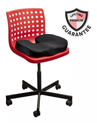 Bomdaia Cojín de asiento para silla de oficina, silla de escritorio, cojín  de asiento de automóvil para dolor de coxis, cojín de asiento de coxis de