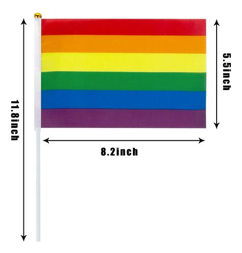 Paquete 10 Banderas Del Orgullo Arcoíris,bandera Bisexual