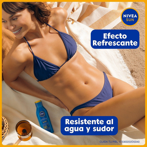Imagen 6 de 7 de Protector Solar En Loción Nivea Sun Protect & Refresh Fps 50+, 200ml