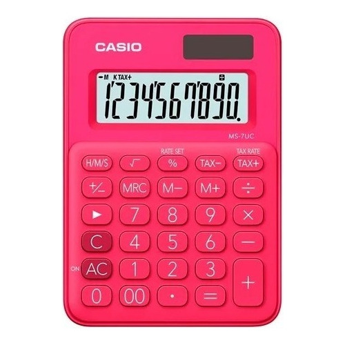 Calculadora Casio 10 Dígitos Roja Nueva Original