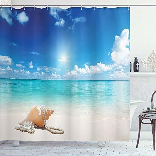 Juego De Cortinas De Baño Ambesonne Conchas Marinas, Concha