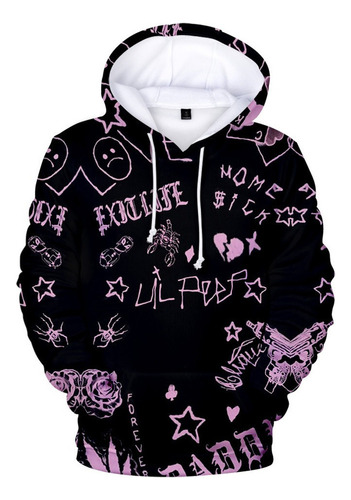 Sudadera Rapero Lil Peep Casual Impresión 3d Sudadera Con Ca