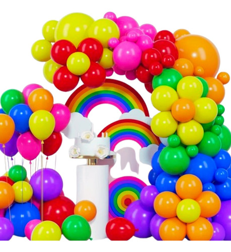 Decoración Arco De Globos Para Fiesta Infantil Multicolor