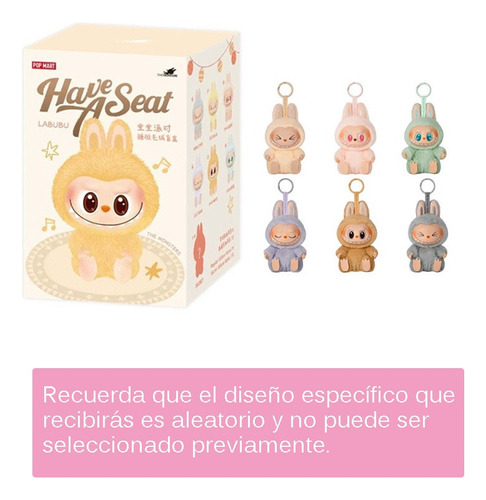 Muñeca Labubu Monster Juguete Llavero De Peluche Macaron 1pz