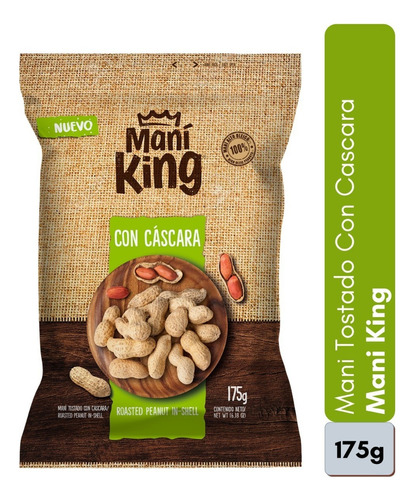 Mani Tostado Con Cascara Mani King X 175g