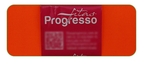 Fita De Gorgurão Gp009 38mm Progresso Nº9 | 10 Metros Cor Laranja cítrico