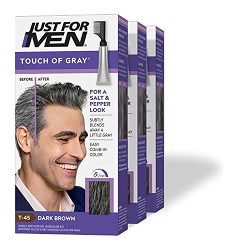 Solo Para Hombres Touch Of Gray Peine Para Hombres En Color