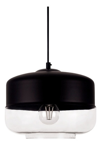 Colgante Cristal Dayan 1 Luz Negro Moderno Apto Led Cie