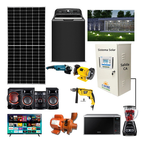 Kit Solar Autónomo 2500w Refrigerador Bomba De Agua Tv Focos