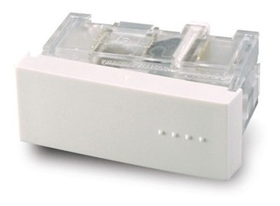 Módulo Combinación, Tecla Simple, Bauhaus - Blanca