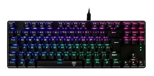 Teclado Mecanico Gamer T-dagger Bora Tgk315 Rgb Red 