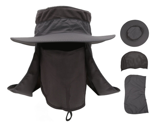 Gorras De Protección Solar Transpirables De Nylon Con Cuello