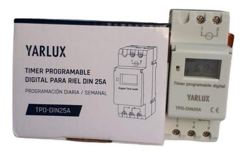 Timer Temporizador Digital Programable Riel Din 220v 25amp