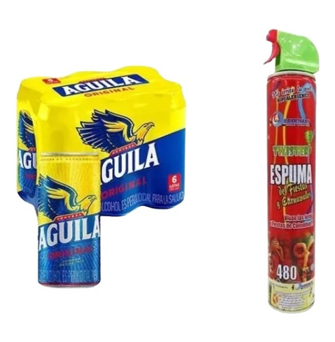 12 Cerveza Aguila + 1 Espuma