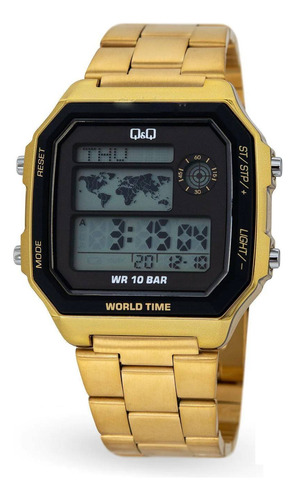 Reloj Para Hombre Q&q Metalico M196j008y Digital Casual