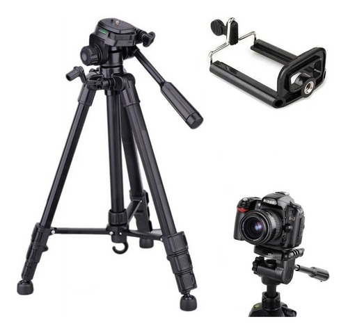Imagem 1 de 4 de Tripe Profissional Celular Camera Youtuber Universal 1,80mt