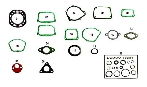 Jogo De Juntas Motor Yanmar Nsb75 Nsb80 Micro Trator Tc8 