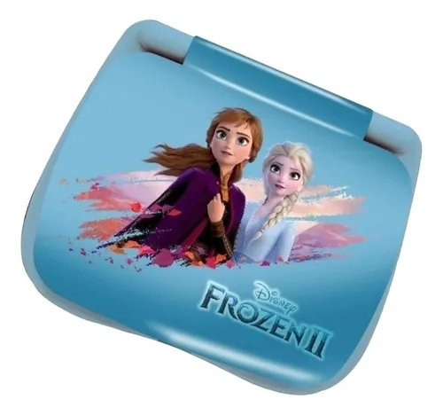 Ordenador portátil infantil Frozen 2, portugués inglés, 19 cm, 8303, color azul