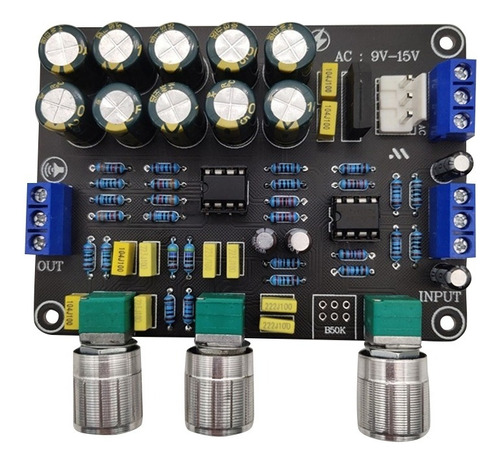 Placa Preamplificadora De Tonos Reemplazable Dual Ne5532 Aud