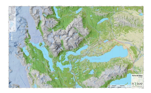 Mapa Topográfico: Torres Del Paine